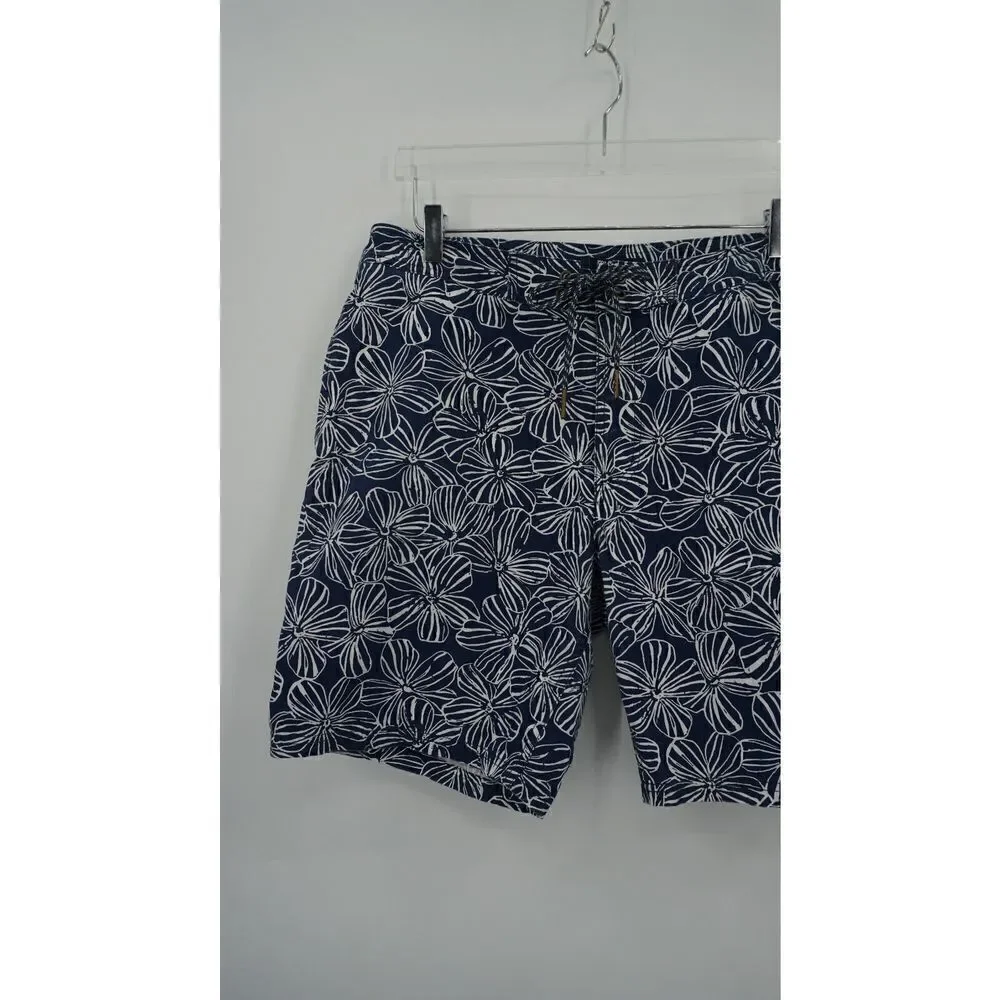 Reyn Spooner Men's Size 36 Mala Melia Boardshorts Cotton Floral Blue White Swim